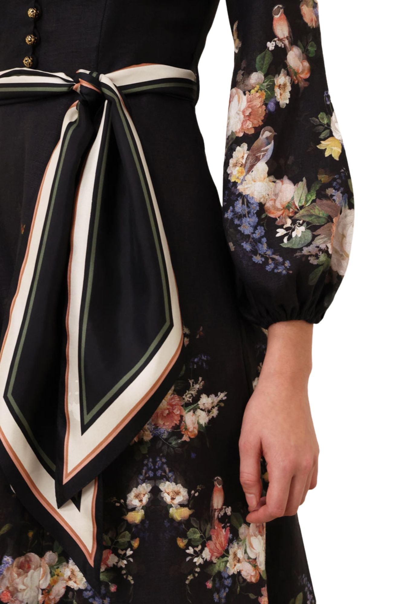 Zimmermann Valiant Button Midi Dress - Vermillion