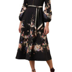 Zimmermann Valiant Button Midi Dress - Vermillion
