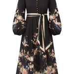 Zimmermann Valiant Button Midi Dress - Vermillion