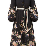 Zimmermann Valiant Button Midi Dress - Vermillion