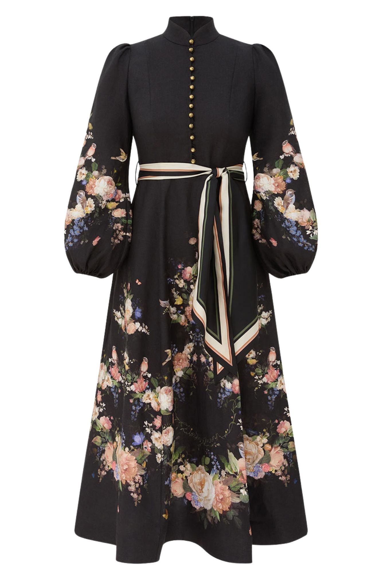 Zimmermann Valiant Button Midi Dress - Vermillion