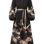 Zimmermann Valiant Button Midi Dress - Vermillion