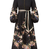 Zimmermann Valiant Button Midi Dress - Vermillion