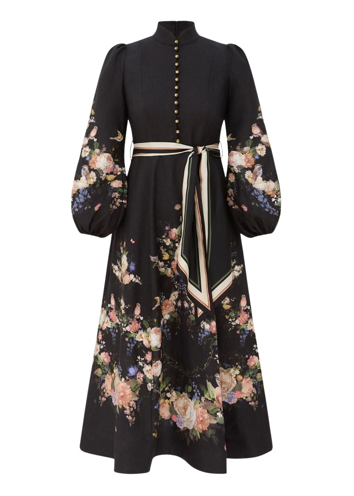Zimmermann Valiant Button Midi Dress - Vermillion