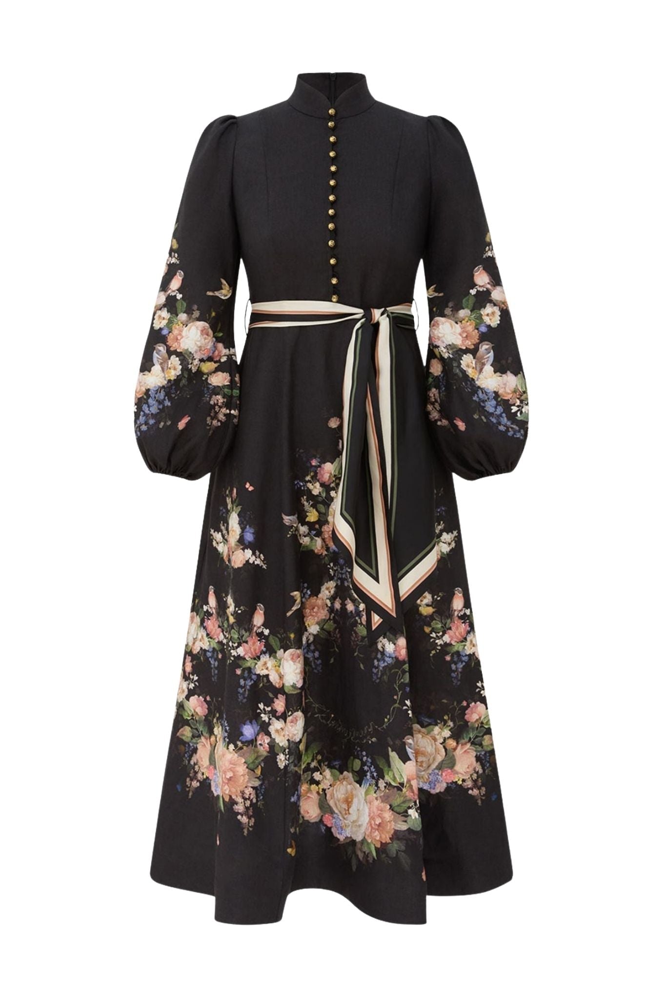 Zimmermann Valiant Button Midi Dress - Vermillion