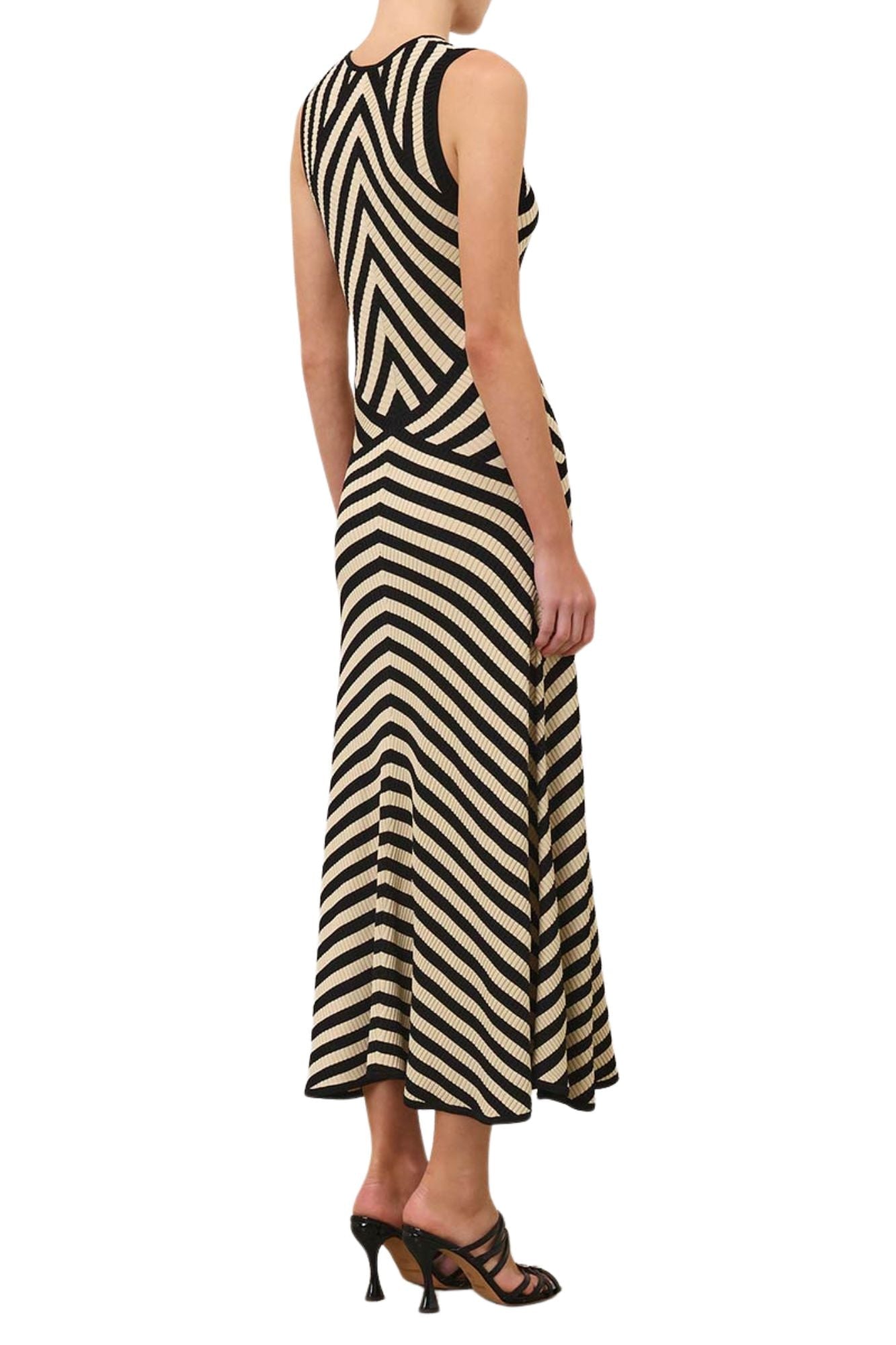 Zimmermann Valiant Deco Stripe Midi Dress - Vermillion