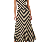 Zimmermann Valiant Deco Stripe Midi Dress - Vermillion