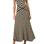 Zimmermann Valiant Deco Stripe Midi Dress - Vermillion