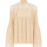 Zimmermann Valiant Lace Blouse - Vermillion