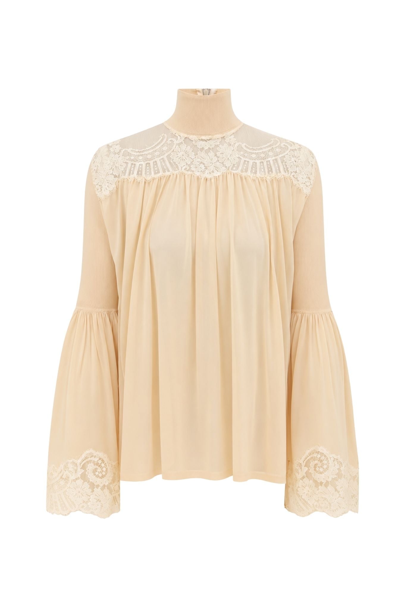 Zimmermann Valiant Lace Blouse - Vermillion