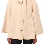Zimmermann Valiant Pussybow Coat - Vermillion