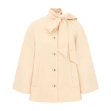 Zimmermann Valiant Pussybow Coat - Vermillion