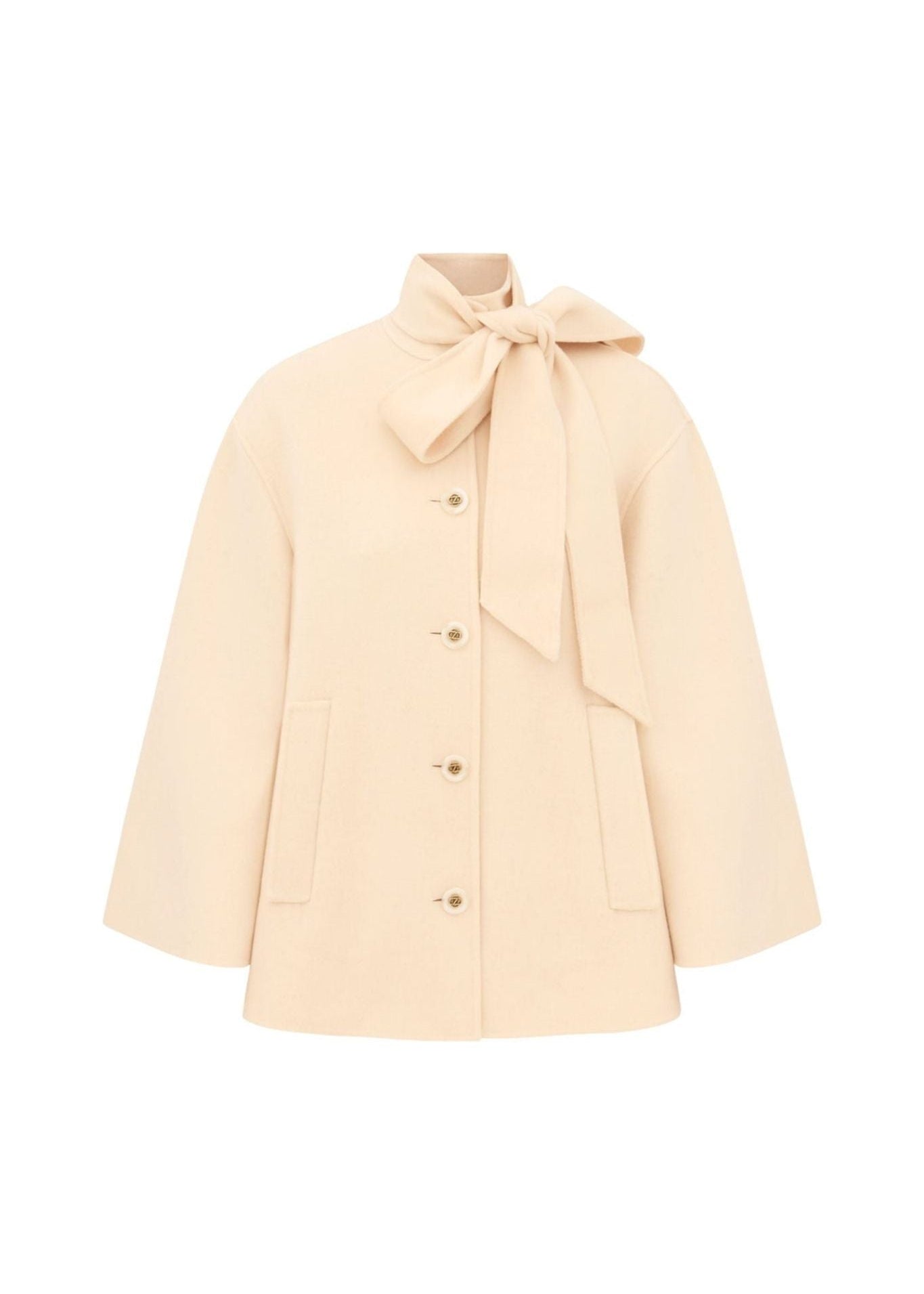 Zimmermann Valiant Pussybow Coat - Vermillion