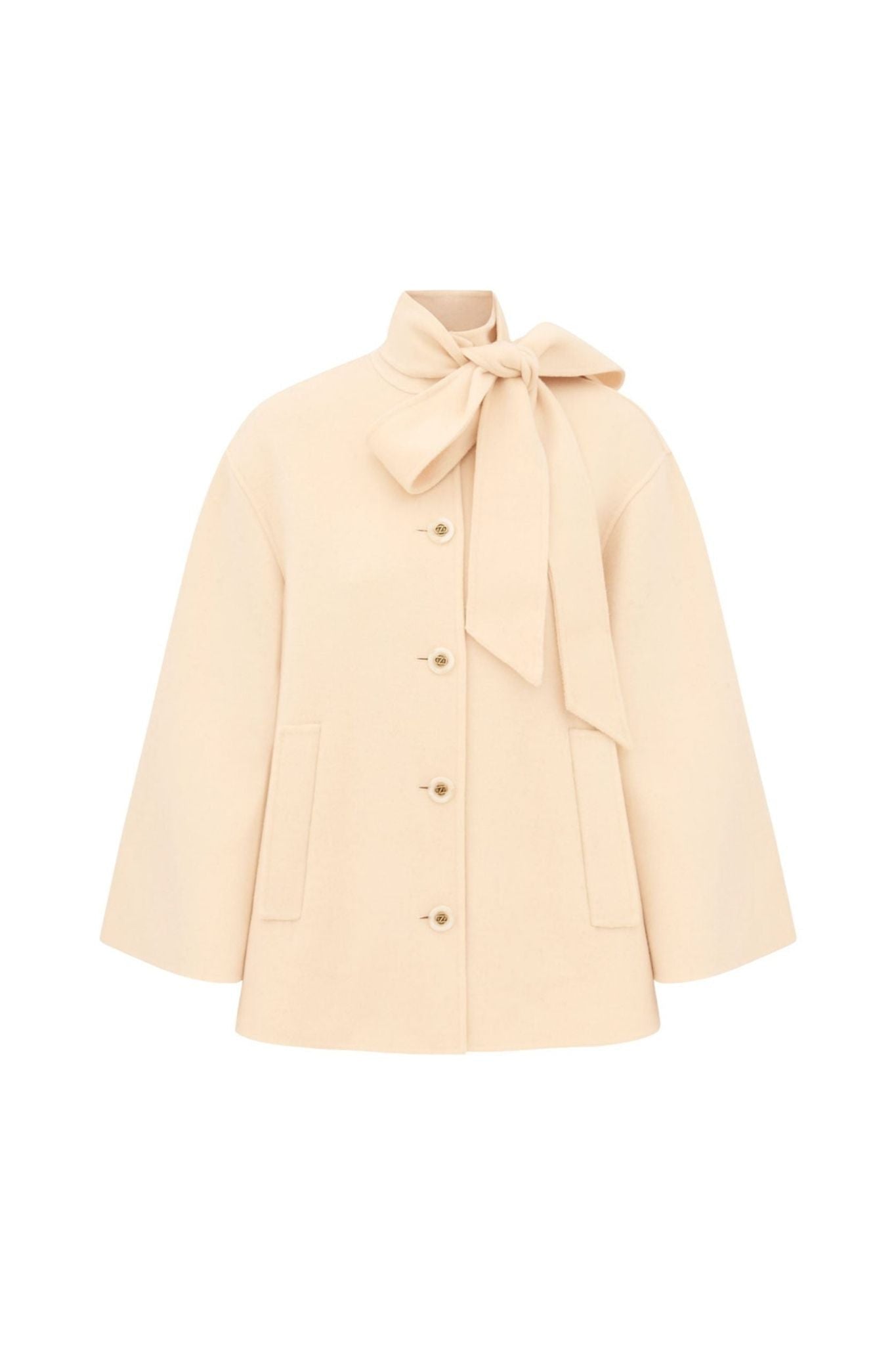 Zimmermann Valiant Pussybow Coat - Vermillion