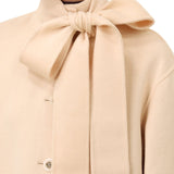Zimmermann Valiant Pussybow Coat - Vermillion