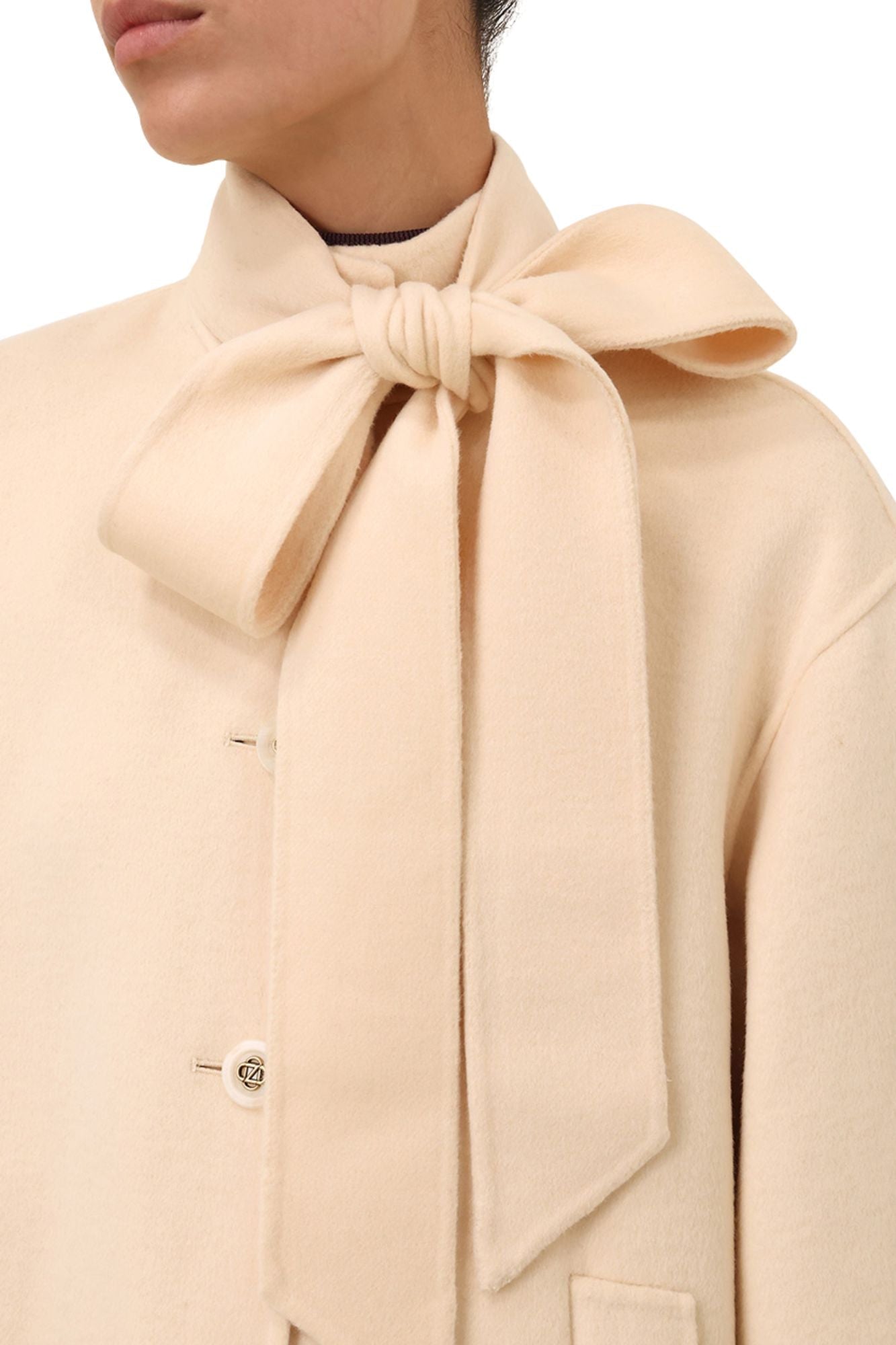 Zimmermann Valiant Pussybow Coat - Vermillion