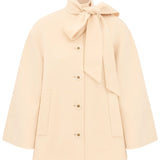Zimmermann Valiant Pussybow Coat - Vermillion