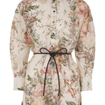 Zimmermann Waverly Shirt Playsuit - Vermillion