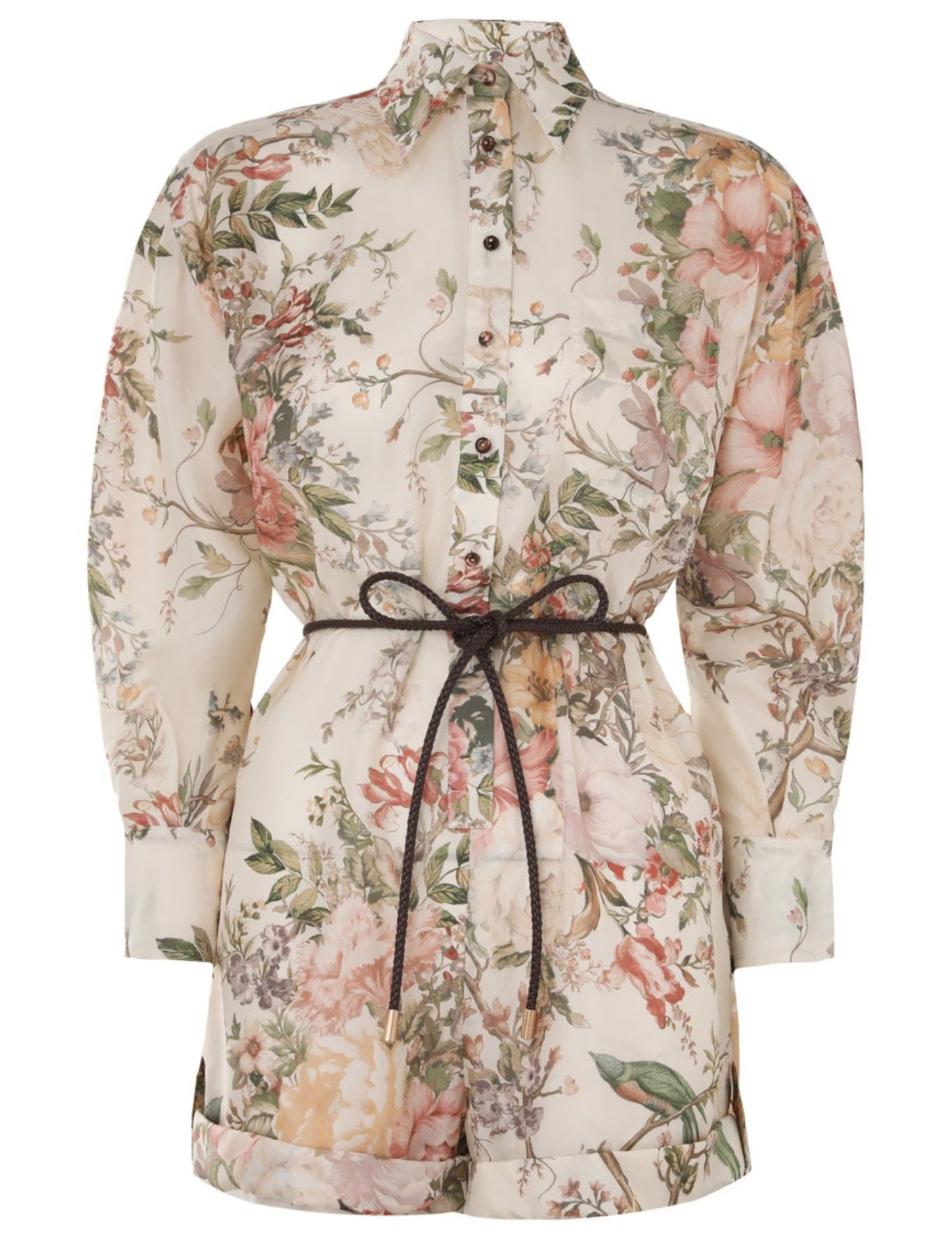 Zimmermann Waverly Shirt Playsuit - Vermillion