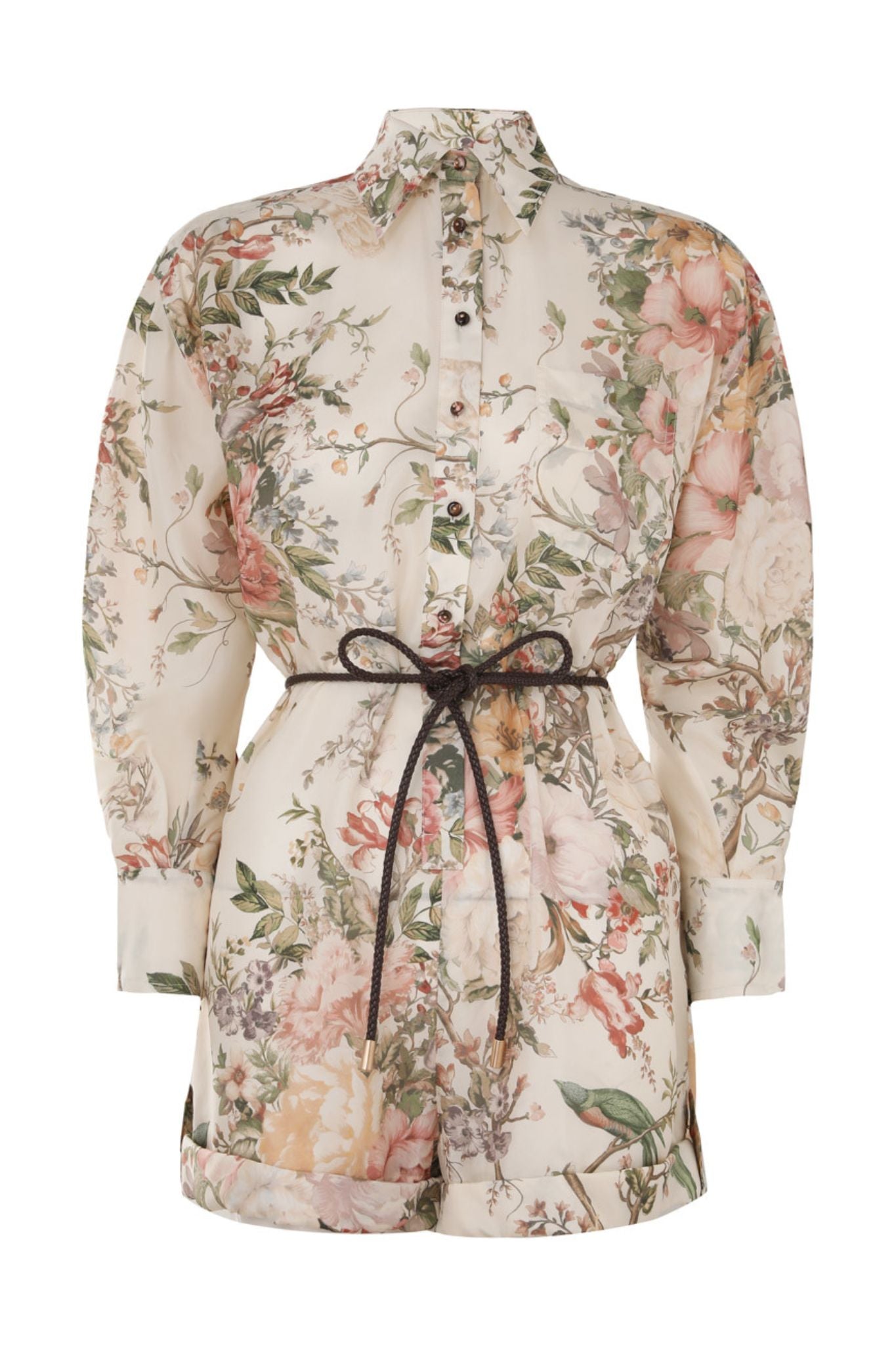 Zimmermann Waverly Shirt Playsuit - Vermillion