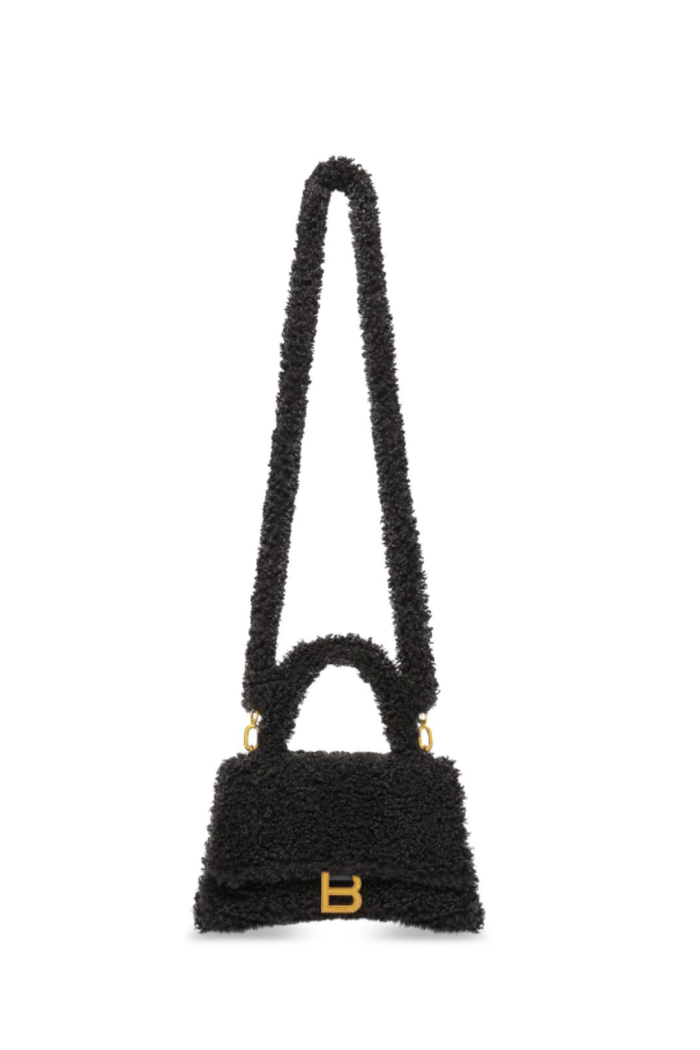 Balenciaga Furry Small Hourglass Top Handle Bag