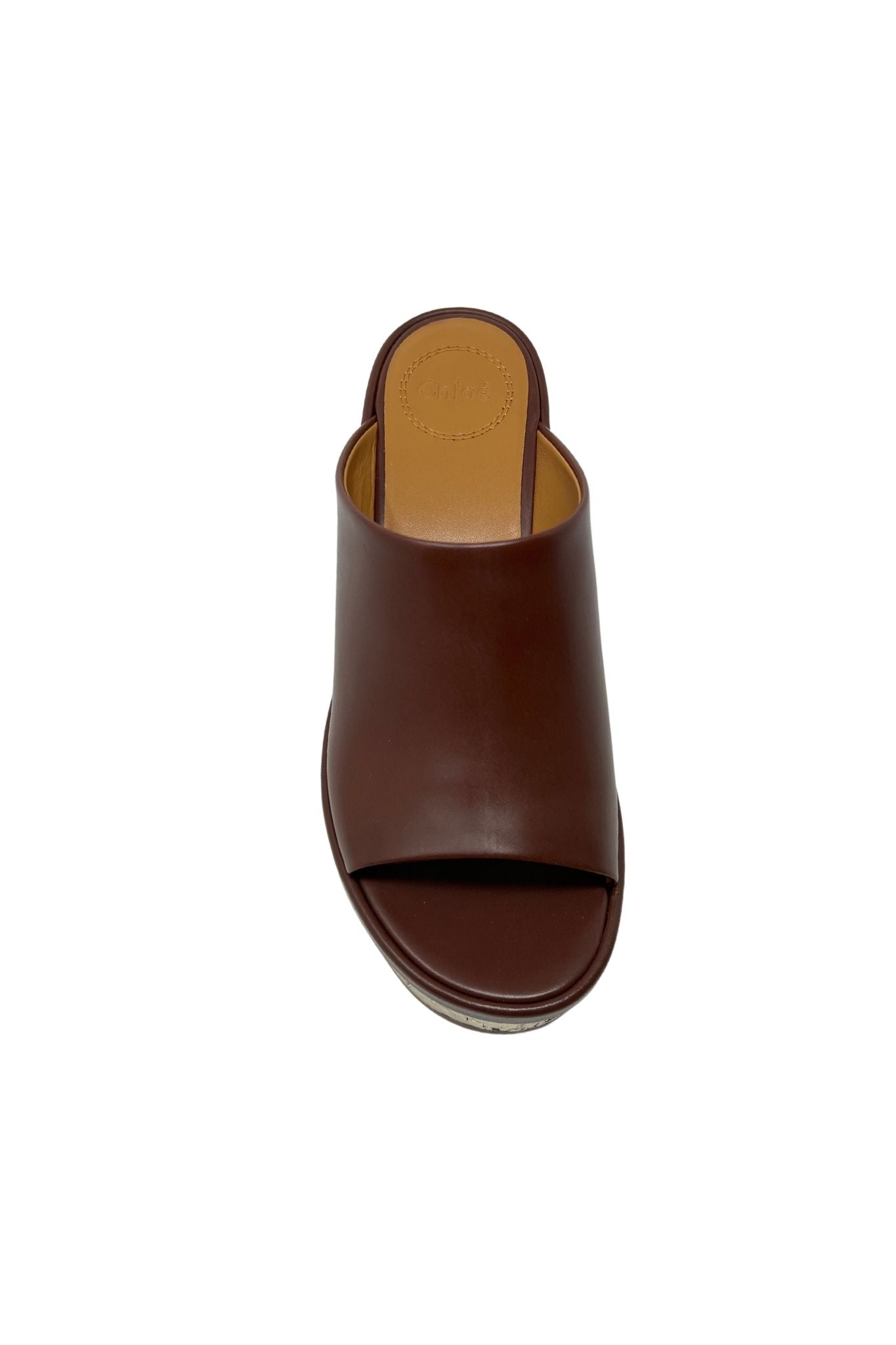 Chloé Oli Leather Cork Mule Sandals